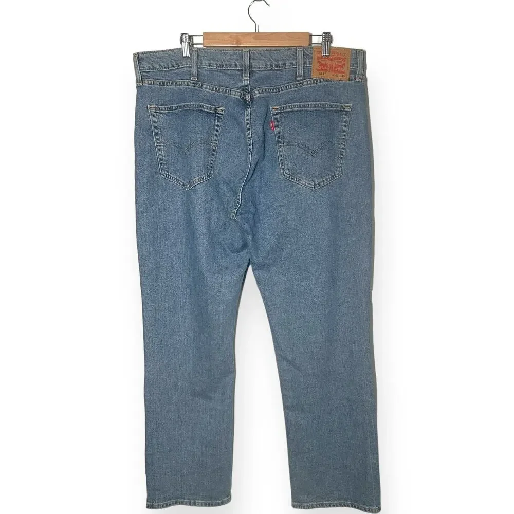 LEVI'S 514 Straight Jeans Denim Relax Medium Wash Mid Rise Classic Baggy 40 x 30